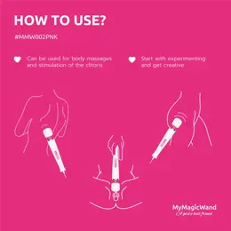 MyMagicWand Pink - Snažan višebrzinski električni masažer, 6 režima
