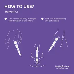 MyMagicWand Purple - Snažan uređaj za masažu sa 6 režima, EU utikač