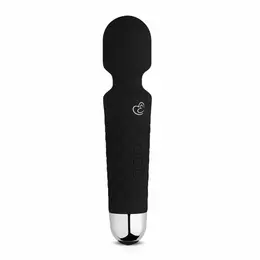 EasyToys Mini Wand Black - Kompaktni silikonski masažer, 18 režima