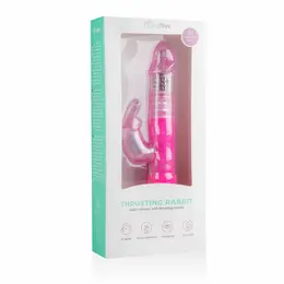 EasyToys roze potiskujući dualni vibrator - 6 brzina i rotacija