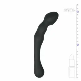 EasyToys Anal Explorer silikonski crni fleksibilni probnik 16 cm