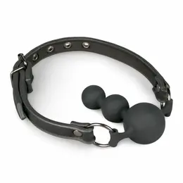 EasyToys silikonski perlasti gag podesiva traka crni 8718627528235