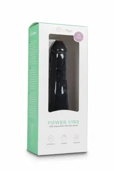 EasyToys Silicone Vibrator Black - Textured Surface, Adjustable Vibration