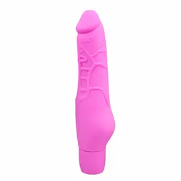 Loving Joy Silicone Vibrating Device Pink Flexible Textured 21 cm