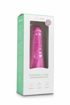 Loving Joy Silicone Vibrating Device Pink Flexible Textured 21 cm