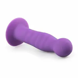 EasyToys Silikonski Model sa Usisnom Podlogom Ljubičasti 18 cm - Rebrasta Površina