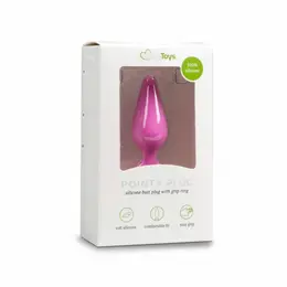 EasyToys Pink Silicone Intimate Plug with Pull Ring - Medium Size