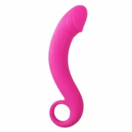 EasyToys Silikonski Zakrivljeni Prostate Masažer Crni 16 cm - Ergonomski Oblik