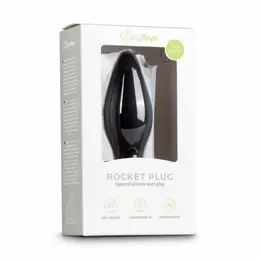 EasyToys Silikonski Analni Čep Srednji Crni - Fleksibilan Ergonomski Model