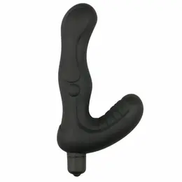 EasyToys Black Silicone Intimate Plug with Advanced Vibration System