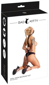 Bad Kitty bondage set sa analnom kukom i podesivim gegom za usta