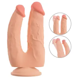 Nature Skin savitljivi dupli penetrator sa pokretnom kožom TPE 20/19cm