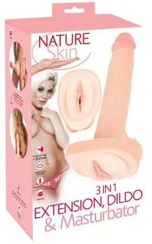 Nature Skin 3u1 sistem za produžavanje, anatomski intimni uređaj, 31cm, TPE