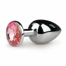 Diogol Aluminijumski intimni čep Srebrni/Roze S - Kristalni akcenat, Mala veličina