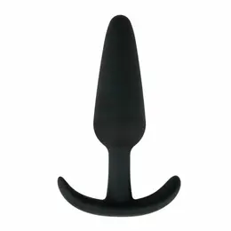 EasyToys Silikonski intimni čep L Crni - Ergonomski fleksibilan dizajn