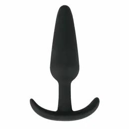 EasyToys Silikonski čep M - Fleksibilan anatomski intimni aksesoar, Crni