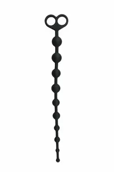 EasyToys Analne perle Crne 10-komadni fleksibilni silikonski lanac 34 cm