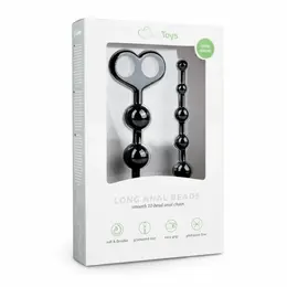 EasyToys Analne perle Crne 10-komadni fleksibilni silikonski lanac 34 cm