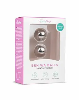 EasyToys Silver Exercise Spheres 19mm - Pelvic Floor Training Set