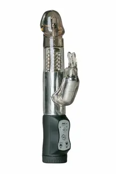 EasyToys Black Dual-Akcioni Silikonski Vibrator 12 Načina Vodootporan