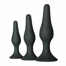 EasyToys Analni Set za Vežbanje - 3 Veličine Silikonski Model, Crni