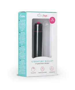 Easytoys 10-Brzinski Crni Mini Vibracijski Uređaj - Kompaktni Snažni Model