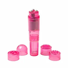 Easytoys Pocket Rocket Pink Mini Massaging Device with Attachments