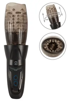 STROKER Rotating Intimate Device with Vibration & Thrust, Transparent, 25.2 cm