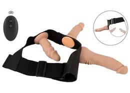 You2Toys Strap-On Set RC Vibe silikonski pojas i 2 dodatka, crni