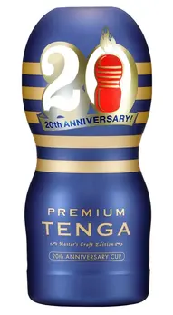 Tenga Premium 20th Anniversary Cup Intimate Machine, 15.6 cm, Blue
