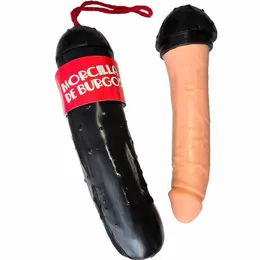 Diablo Picante Model Krvavica - Premium silikonski intimni proizvod, crno-crvena, 20 cm