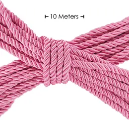 ToyJoy poliestersko uže za vezivanje 10m roze - Izdržljivi sistem vezivanja