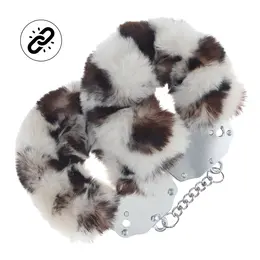 Ouch! Snežni Leopard Heavy-Duty Mekane Veštačke Lisice, Podesive