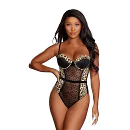 Dreamgirl Teddy L - Elegant Lace Bodysuit, Large, Black