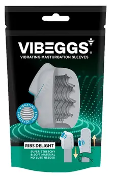 Vibeggs Ribs Delight fleksibilan vibrirajući uniseks rukav, vodootporan