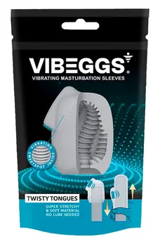 Vibeggs Twisty Tongues Flexible Vibrating Sleeve for Couples & Solo Use