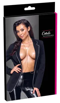 Cottelli Accessories Zlatni Lanac za Telo - Podesivi Glamur Nakit
