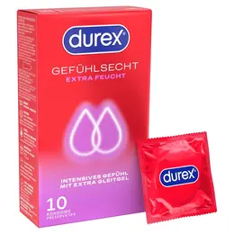 Durex Gefuhlsecht XtraFeucht 10kom Anatomski Ekstra Lubricirani Kondomi