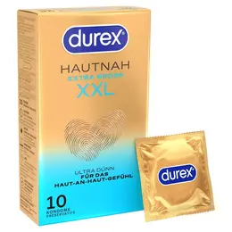 Durex Hautnah Ekstra Veliki Easy-On 10-Pak Lateks Kondomi 60mm