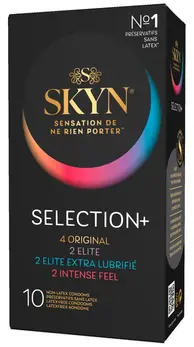 SKYN Selection+ Senzopren raznovrsni set kondoma bez lateksa 10 komada