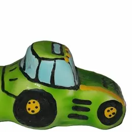 CONDOMERIE ručno oslikani dekorativni kondom Tractor Green XL, umetnički poklon