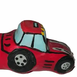 CONDOMERIE ručno oslikani novitetni lateks omot Tractor Red XL umetničko izdanje