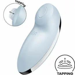 Satisfyer Tap & Climax 2 Dual-Action vibrator plavi silikon USB