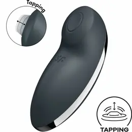 Satisfyer Tap & Climax 2 siva - Dual Motor silikonski intimni uređaj