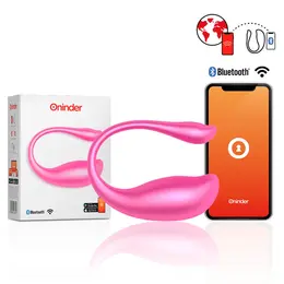 ONINDER Nairobi bežično vibrirajuće jaje roze - Kontrola preko aplikacije, vodootporno, srednje