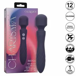 CalExotics Charisma Mystique dvomotorni maser 21.5cm ljubičasti silikon