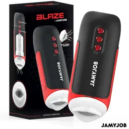 JAMYJOB BLAZE Automatic Oral Simulation Device 5 Modes, Black-Red, USB