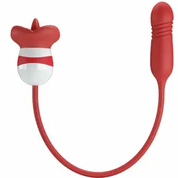 Pretty Love Ashlynn Red Oral Simulation Device with Thrusting & Licking System