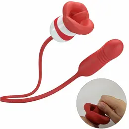 Pretty Love Ashlynn Red Oral Simulation Device with Thrusting & Licking System