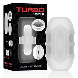 Jamyjob Turbo Dual-Entry intimna mašina - Teksturirani rukav, TPE/ABS